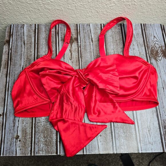 Adore Me holiday christmas lined Gynger bow bra Women's plus size 1x - Picture 2 of 6